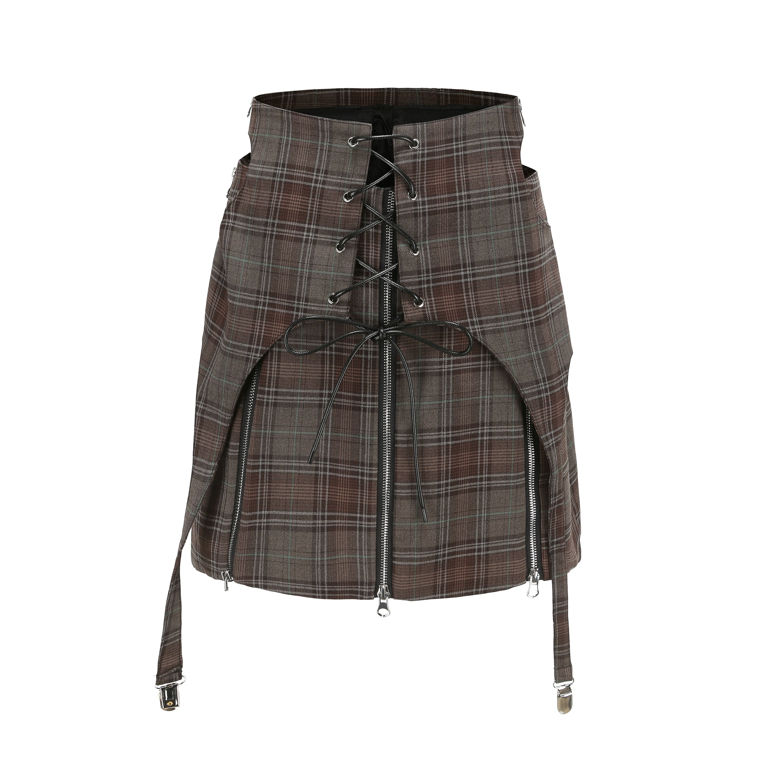 24ans Tartan Suit Wool Skirt Set 2024 Autumn Winter MISSTT