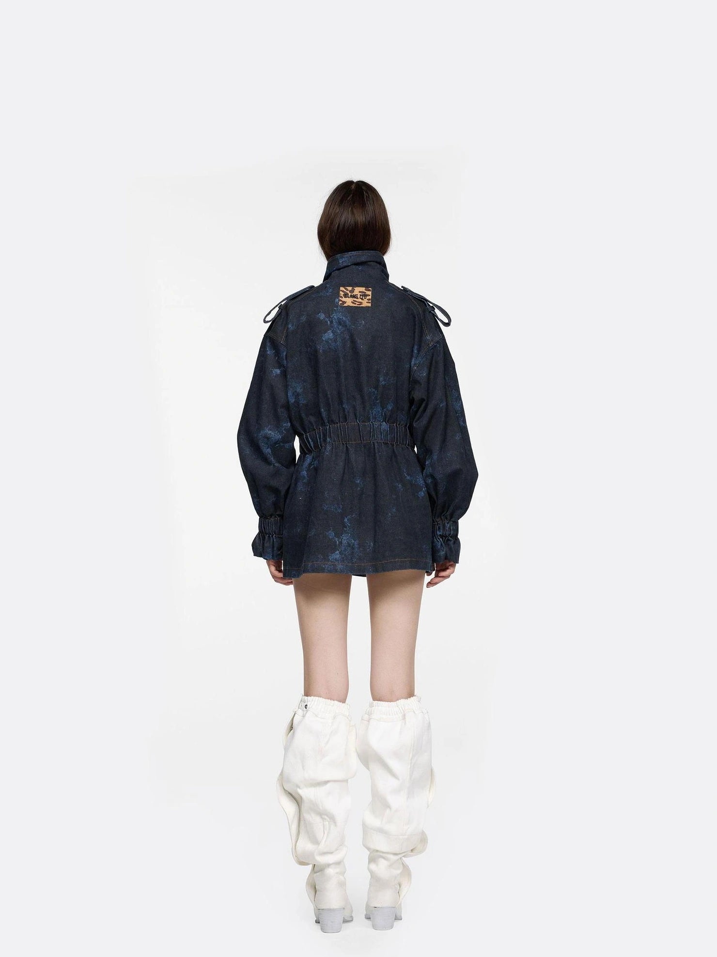 24ans Tie Dye Stand Collar Jacket Coat