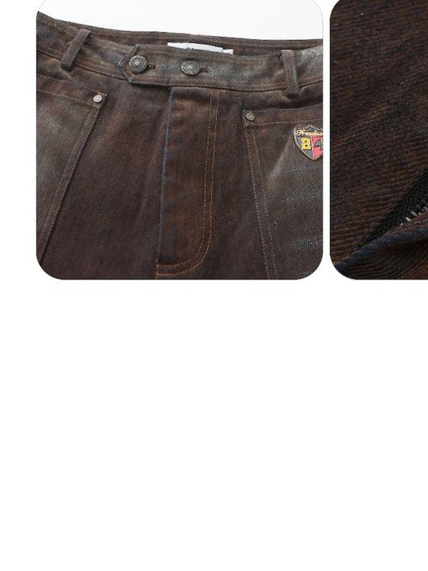 24ans Tie Dye Vintage High Street Brown Jacket Trousers Set