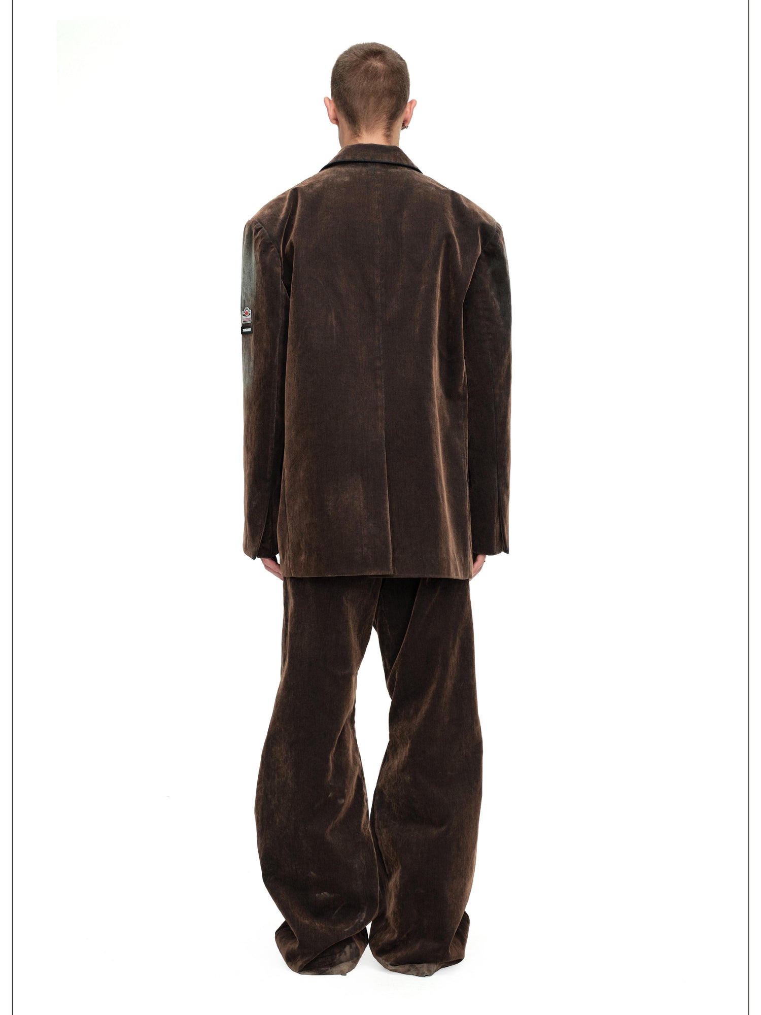 24ans Tie Dye Vintage High Street Brown Jacket Trousers Set