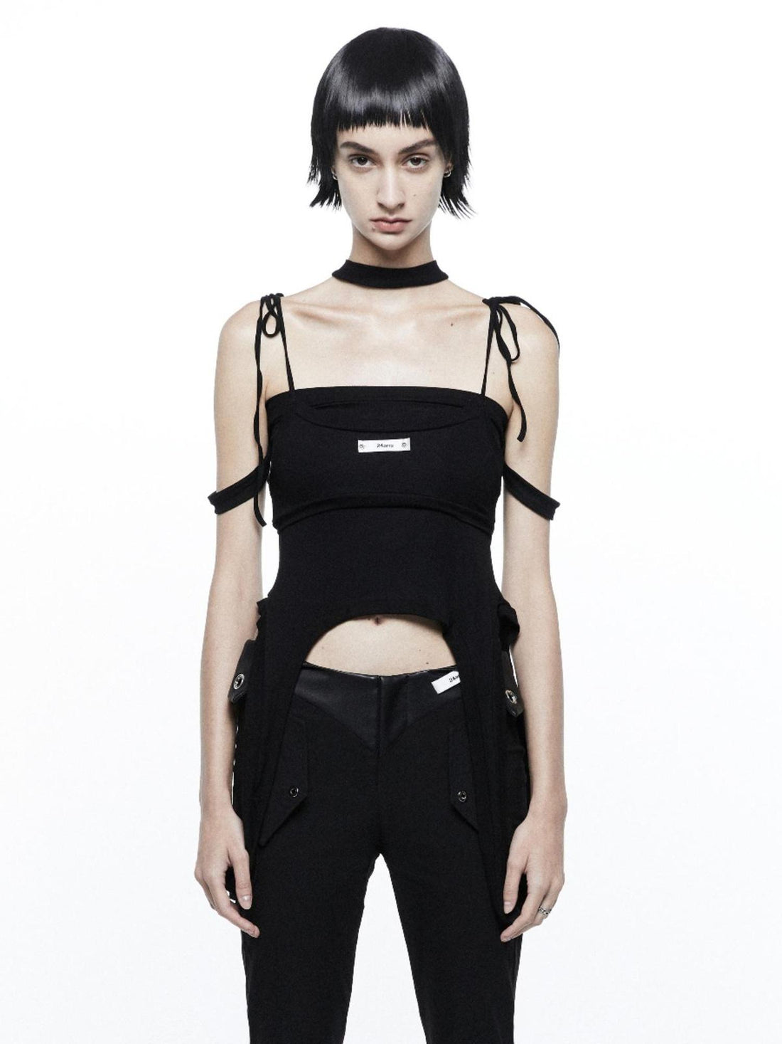 24ans Two-Piece Inverted Halter Slip Set