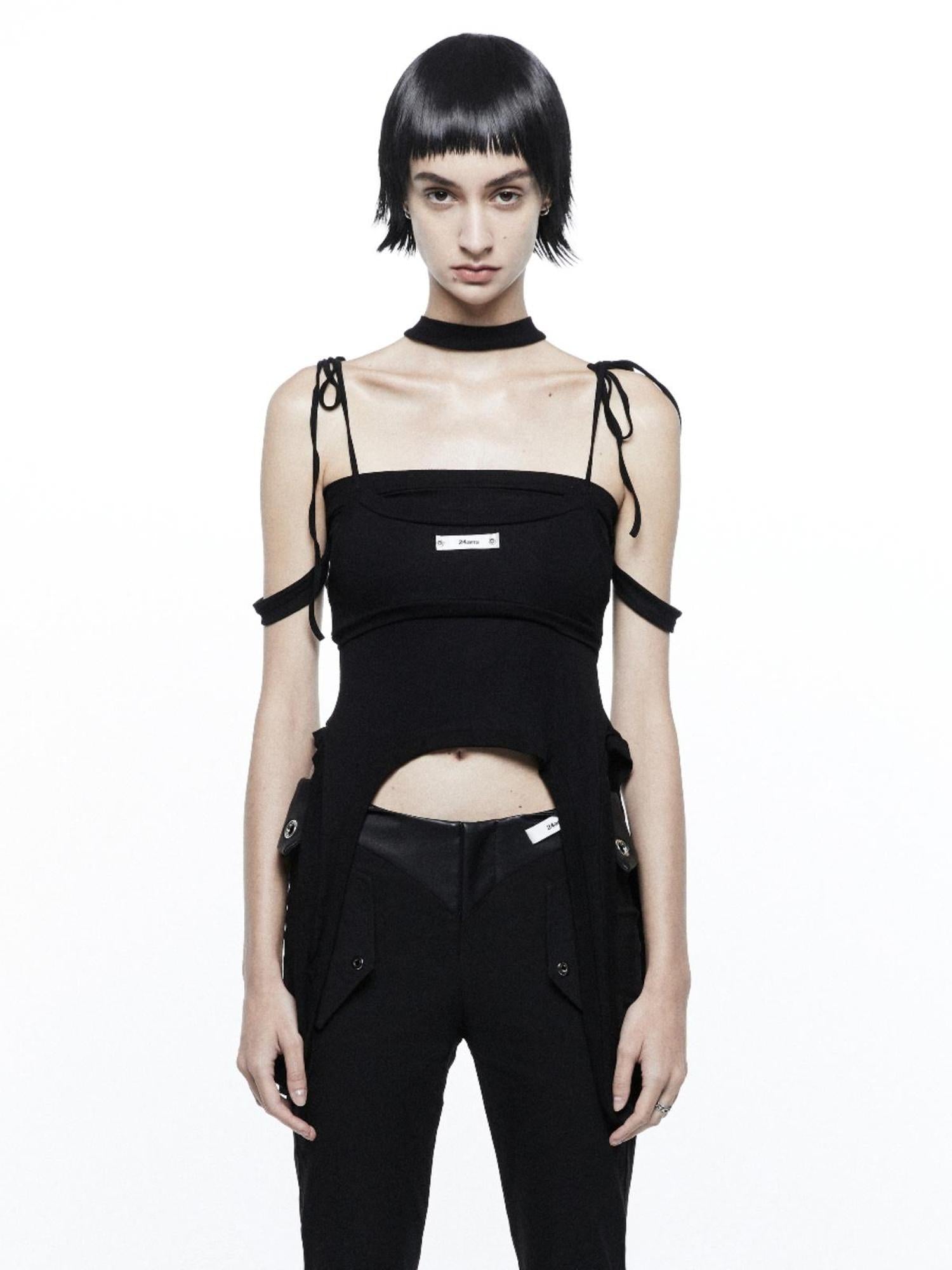 24ans Two-Piece Inverted Halter Slip Set