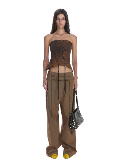 24ans Two Tone Corset Bustier Top