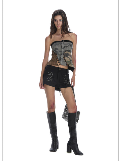 24ans Two Tone Corset Bustier Top