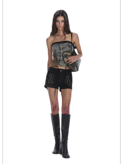 24ans Two Tone Corset Bustier Top