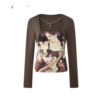 24ans_Two_Tone_Detachable_Neckline_Punk_Knit_Top_MISSTT