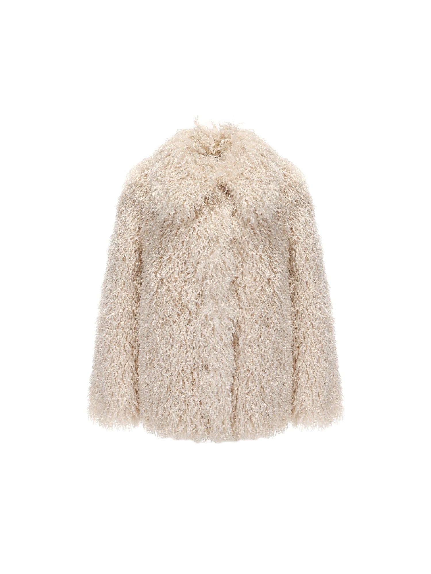 24ans Two Tone Dyed Faux Fur Jacket Punk Style MISSTT