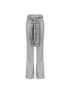 24ans Two Tone Flannel Trim Fleece Lined Flare Sweatpants MISSTT