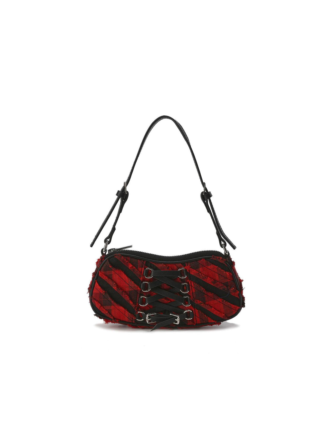 24ans Two Tone Punk Checkered Shoulder Bag