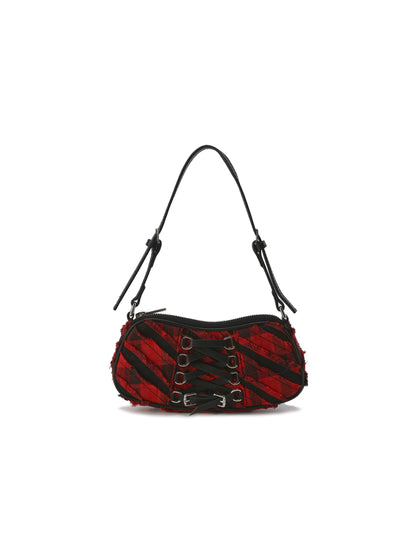 24ans Two Tone Punk Checkered Shoulder Bag-1