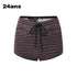 24ans Two Tone Star Applique Stripe Top And Shorts Set MISSTT