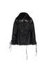 24ans Ultrasonic Quilted Washable Leather Waist Tie Fur Coat MISSTT