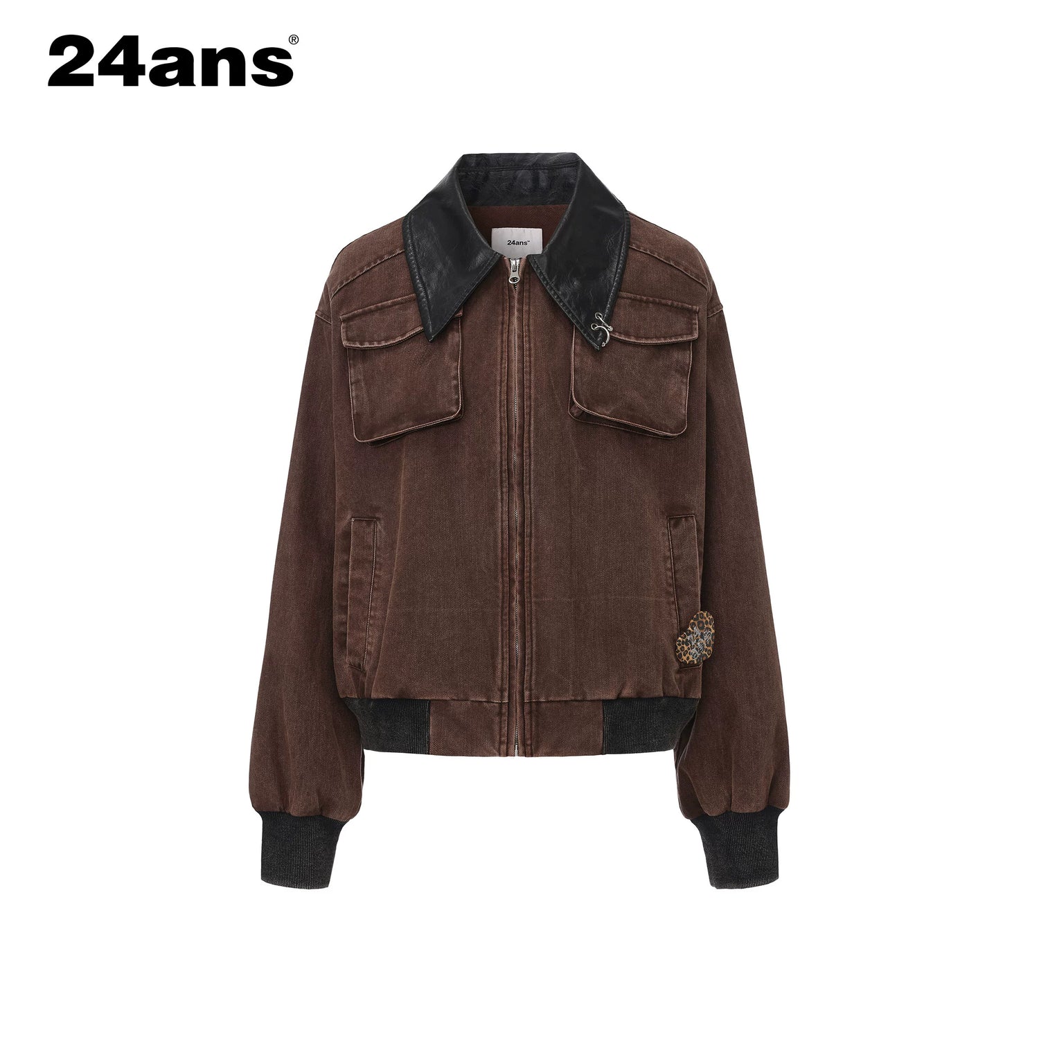24ans Utility Jacket With Metal Ring And Washed Texture MISSTT