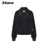 24ans Utility Jacket With Metal Ring And Washed Texture MISSTT