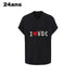 24ans V-Neck Sleeveless Knit Sweater Vest In Black White MISSTT