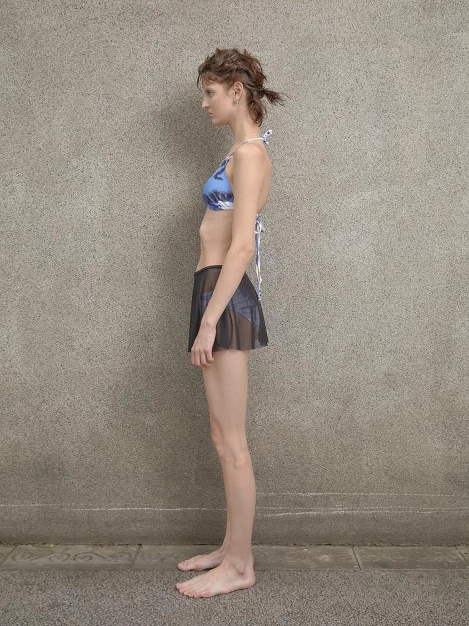 Vacationing Blue Floral Print Swimsuit Set