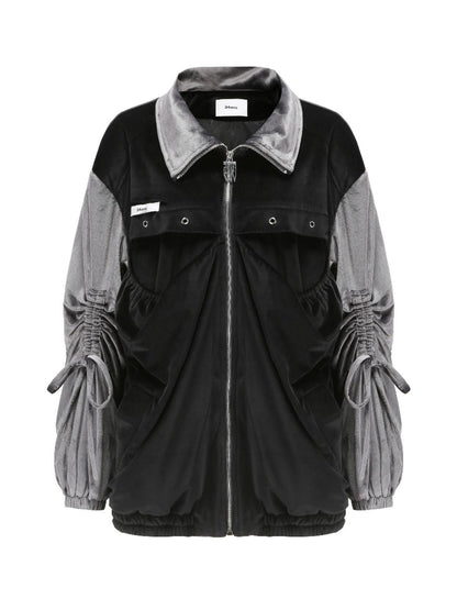 24ans Velvet Casual Suit 2024 Autumn  V-Neck T-Shirt Long Sleeve