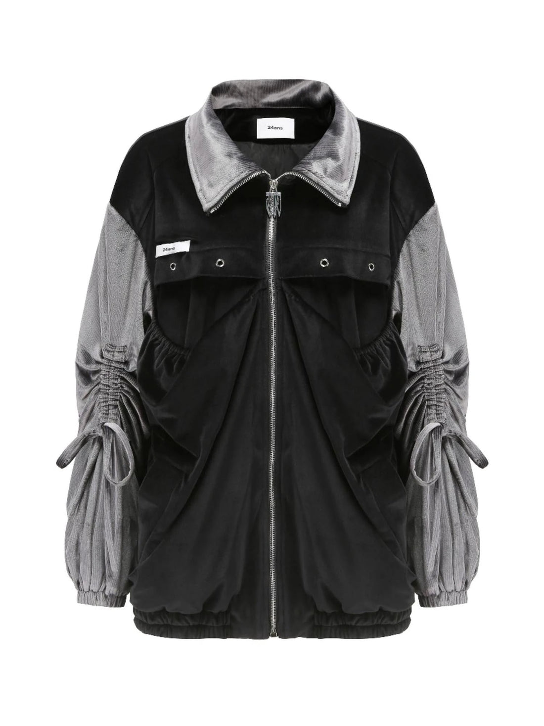 Velvet Casual Suit 2024 Autumn V Neck T Shirt Long Sleeve