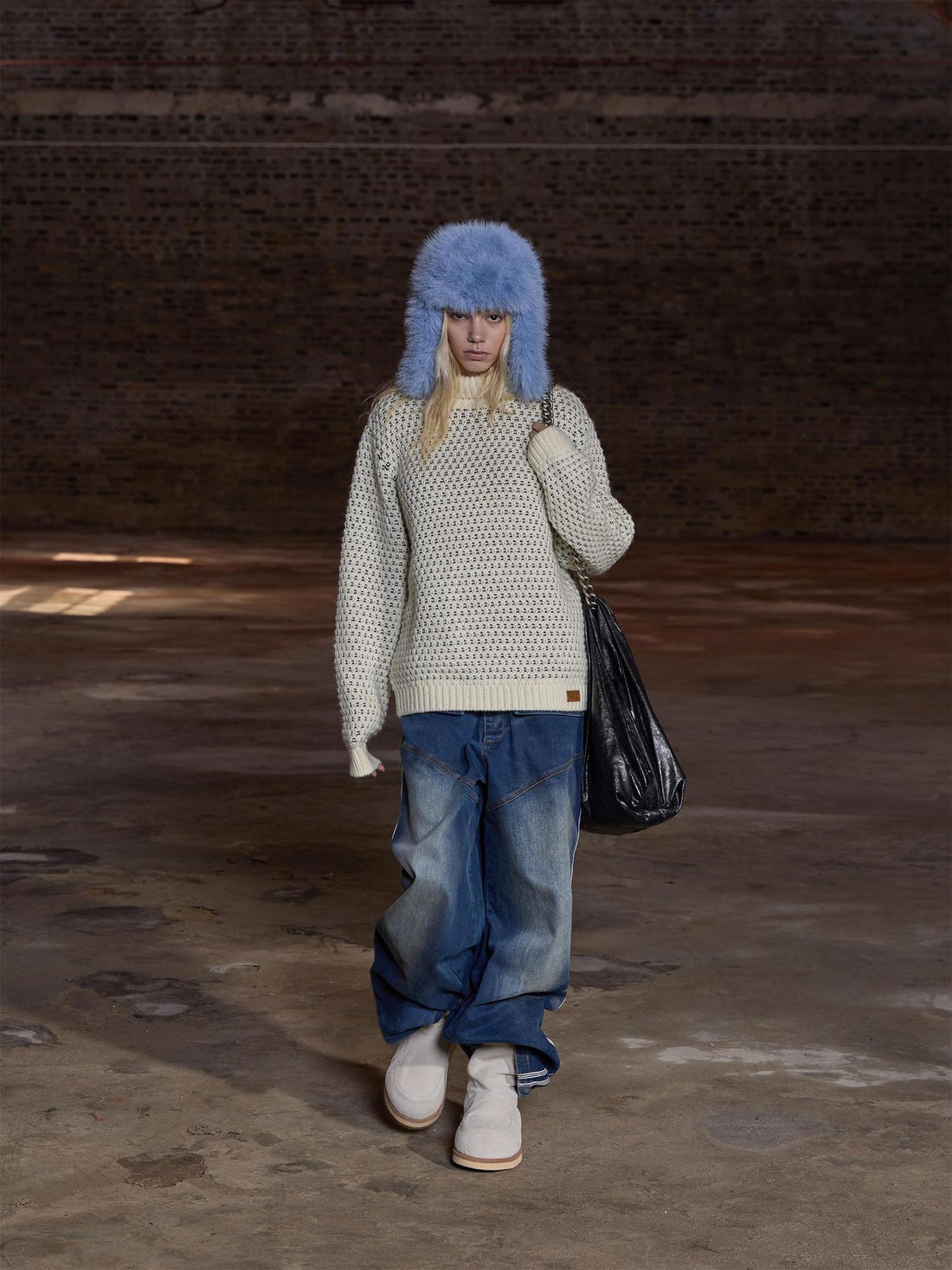 24ans Vintage Cable Knit Turtleneck Sweater