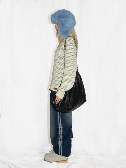 24ans Vintage Cable Knit Turtleneck Sweater