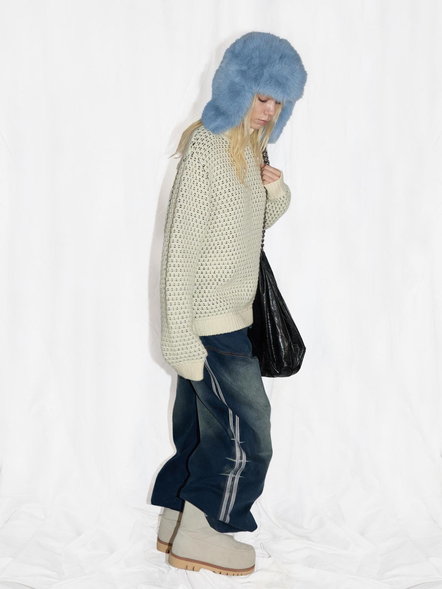 24ans Vintage Cable Knit Turtleneck Sweater