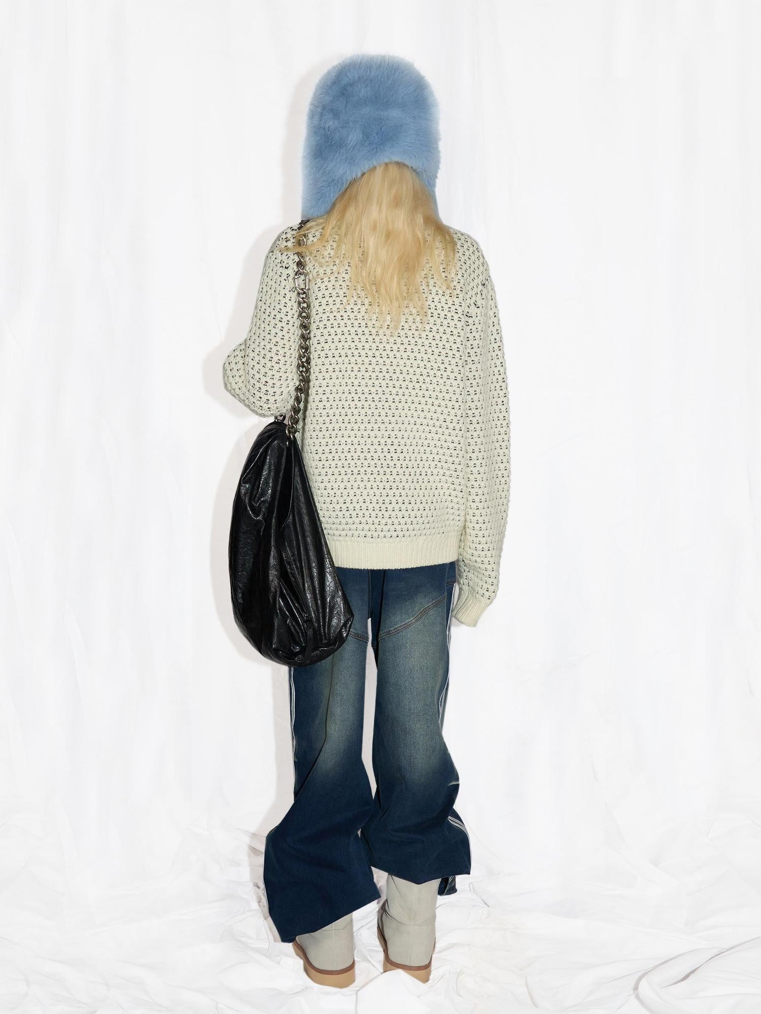 24ans Vintage Cable Knit Turtleneck Sweater