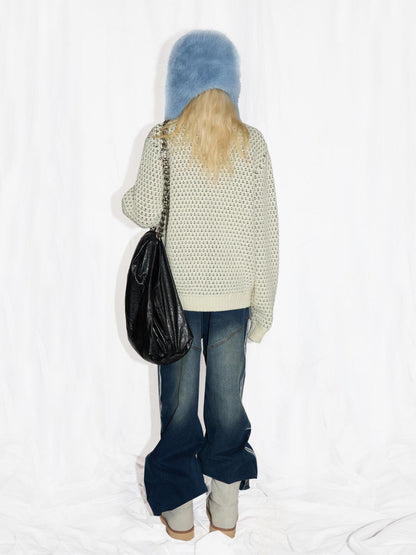 24ans Vintage Cable Knit Turtleneck Sweater