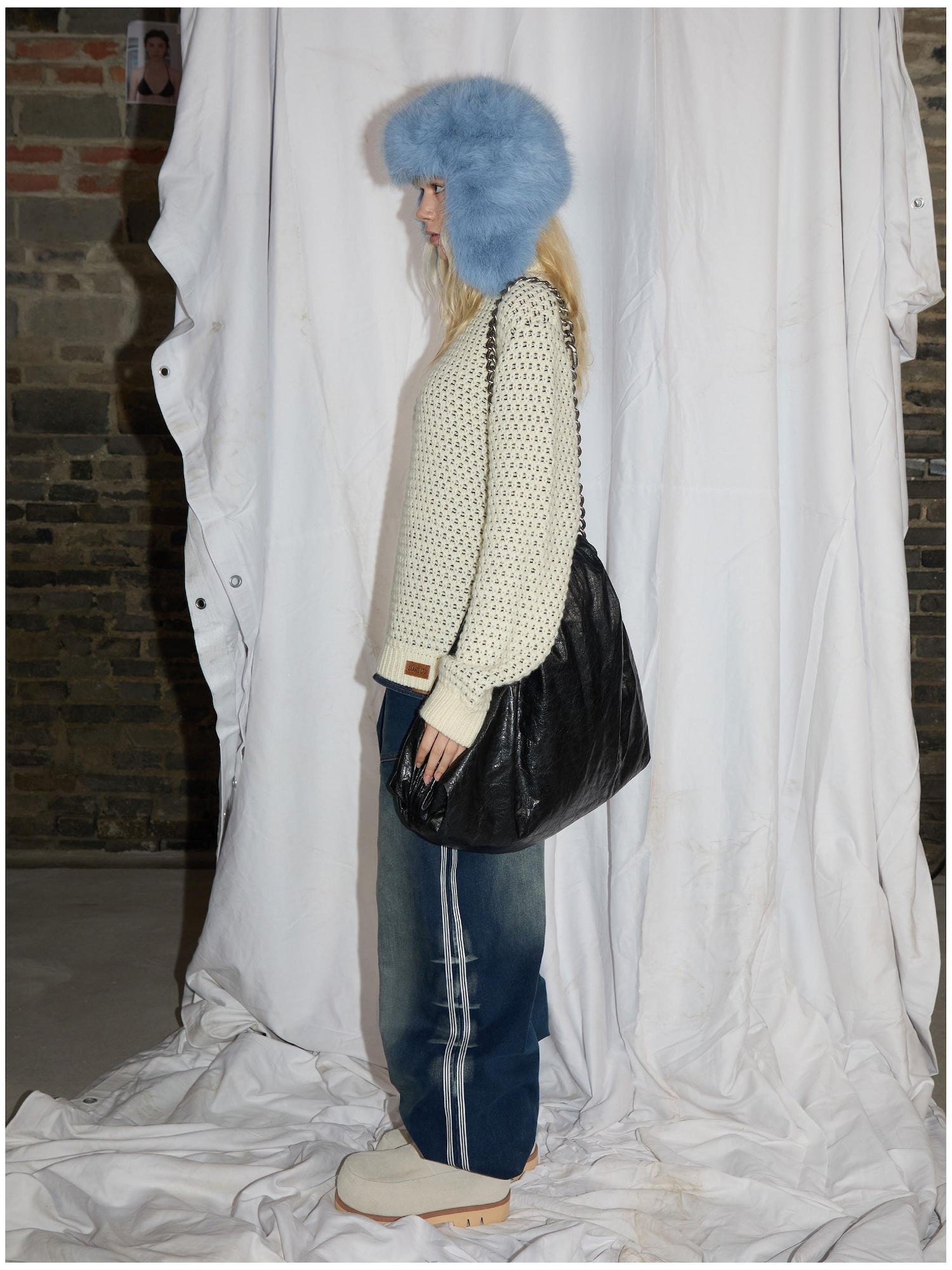 24ans Vintage Cable Knit Turtleneck Sweater