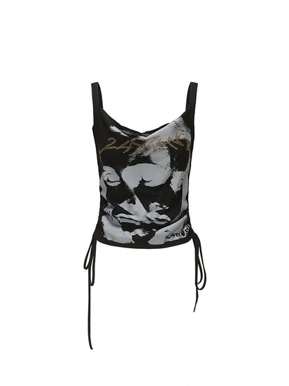 Vintage Punk Riot Girl Cotton Spaghetti Strap Top