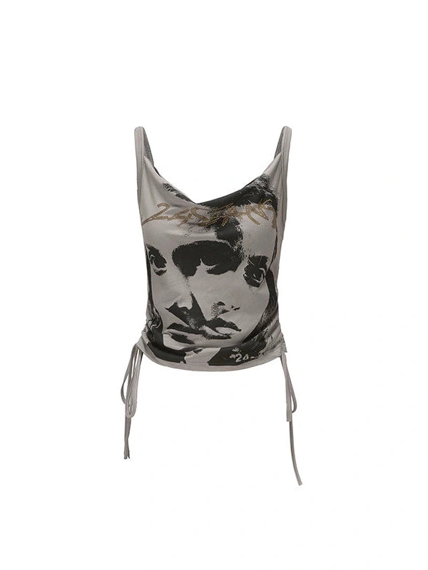 Vintage Punk Riot Girl Cotton Spaghetti Strap Top