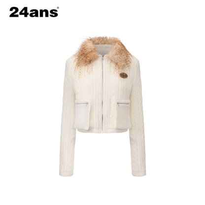 24ans_Warm_Fleece_Lined_Casual_Pullover_Zip_Front_Women_Acrylic_Knit_Jacket_MISSTT