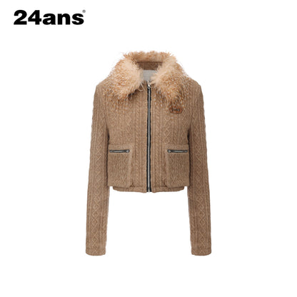 24ans_Warm_Fleece_Lined_Casual_Pullover_Zip_Front_Women_Acrylic_Knit_Jacket_MISSTT