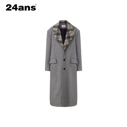 24ans_Warm_Wool_Blend_Longline_Tailored_Minimalist_Gray_Long_Sleeve_Coat_MISSTT