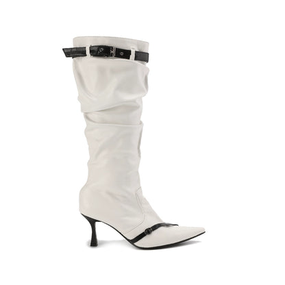 24ans_White_Black_Contrast_Pointed_Toe_Boots_MISSTT