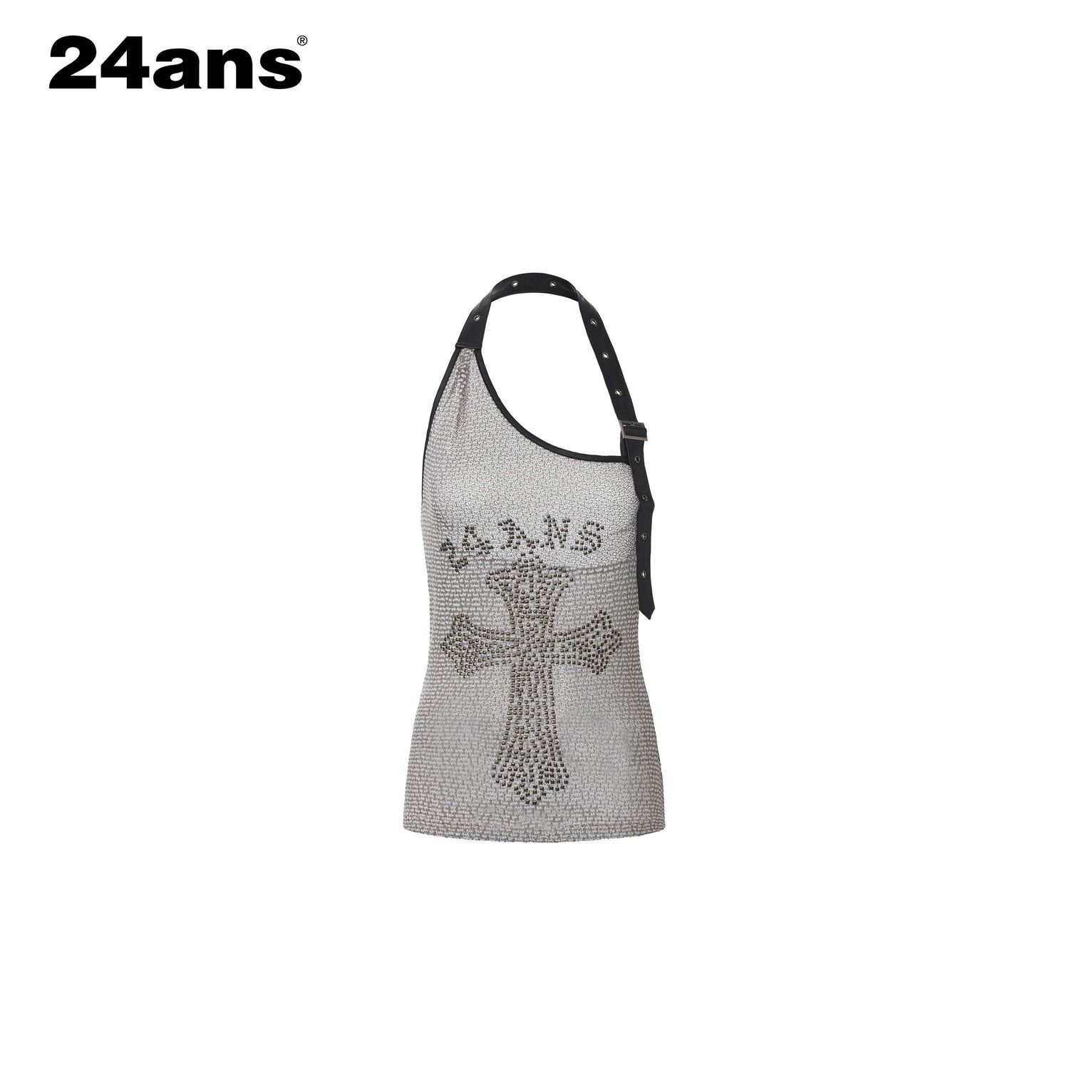 24ans_White_Textured_Faux_Rhinestone_Halter_Asymmetrical_Women&