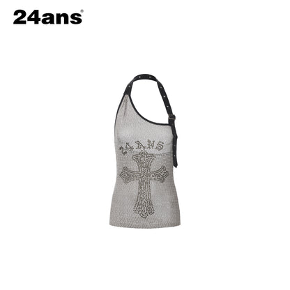 24ans_White_Textured_Faux_Rhinestone_Halter_Asymmetrical_Women&
