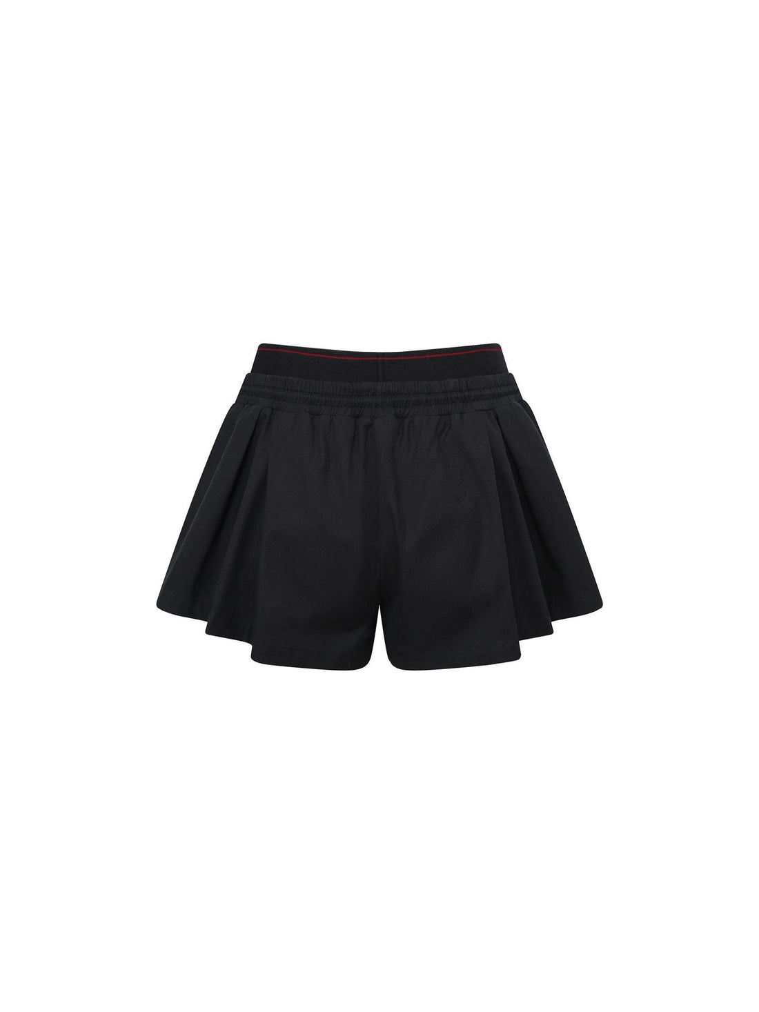 24ans Wide Leg Shorts With Mock Two Tone Design And Badge