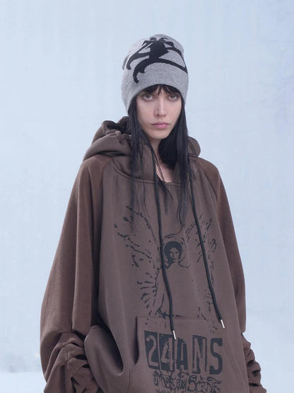 Winter Knit Beanie With Urban Design