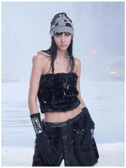 Winter Knit Beanie With Urban Design