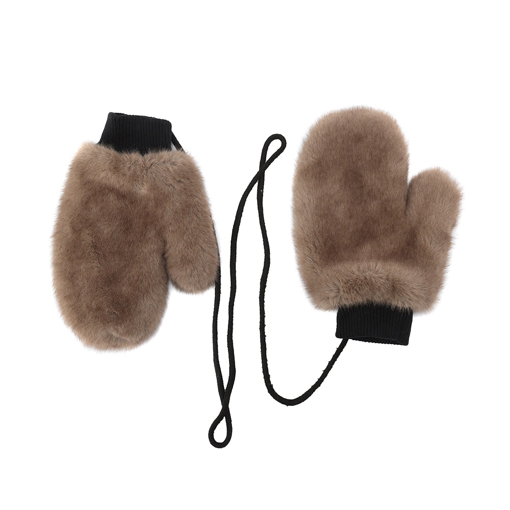 24ans_Winter_Women_Trapper_Hat_With_Gloves_Set_Brown_MISSTT