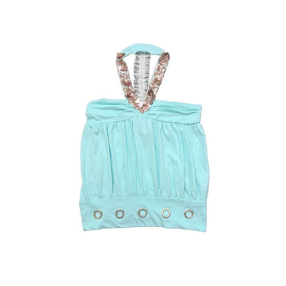Ttsunami_Beaded_Sequined_Ruched_V-neck_Halter_Open_Back_Mint_Green_Women&