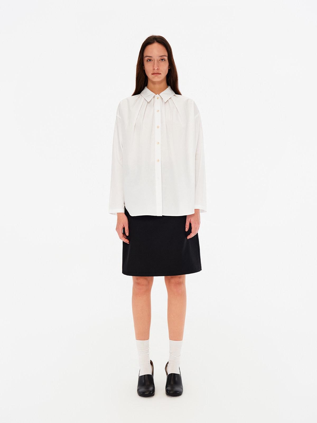 Northbutsouth Blue White Pleated Casual Loose Relaxed Fit Women&