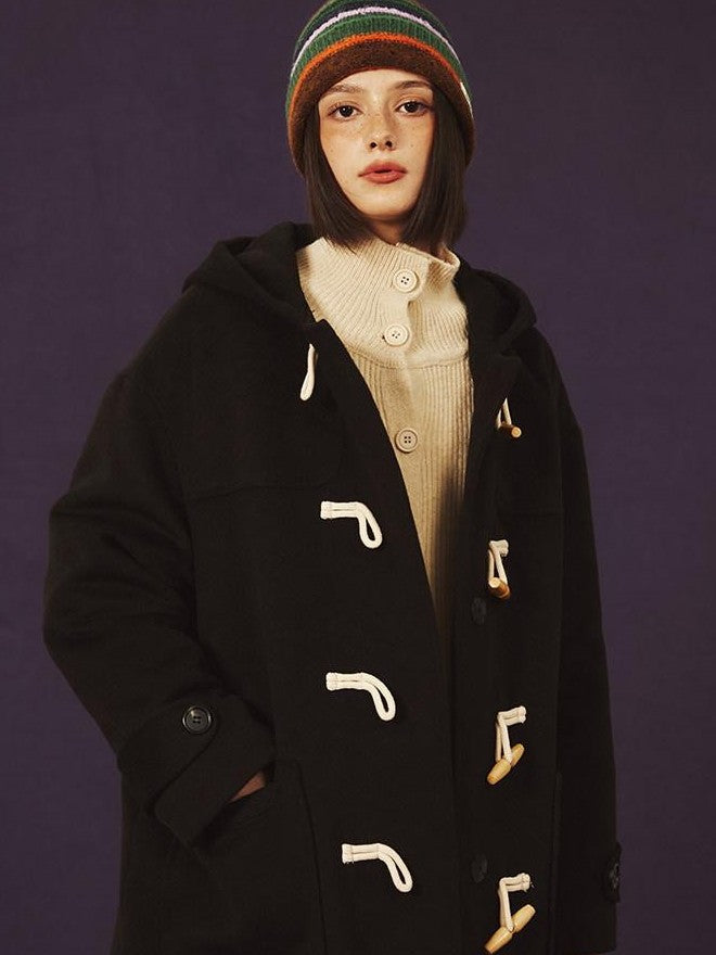 NAPSNAPS Retro Hooded Toggle Padded Women&