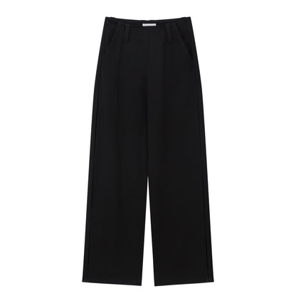 RUN_TO_THE_FUTURE_Original_Pocketed_Low_Rise_Zip_Fly_Stretch_Black_Women_Straight_Pants_MISSTT