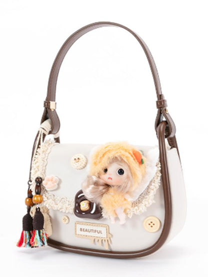 Biling Jewelry Bureau Original Niche Bag Cute Fashion Baby Bag Girls Exquisite Handheld One Shoulder Crossbody Bag