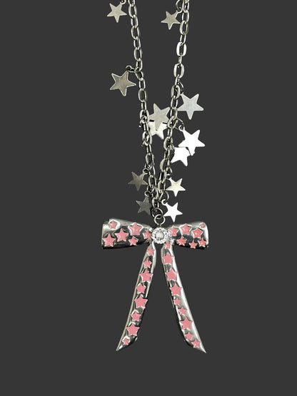takeabreak Pink Blue Sweet Cool Bow Star Synthetic Gem Women&