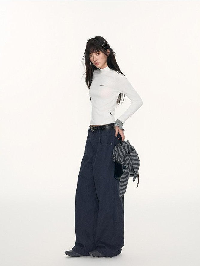 NAPSNAPS Distressed Graphite Wash Double Waist Women&