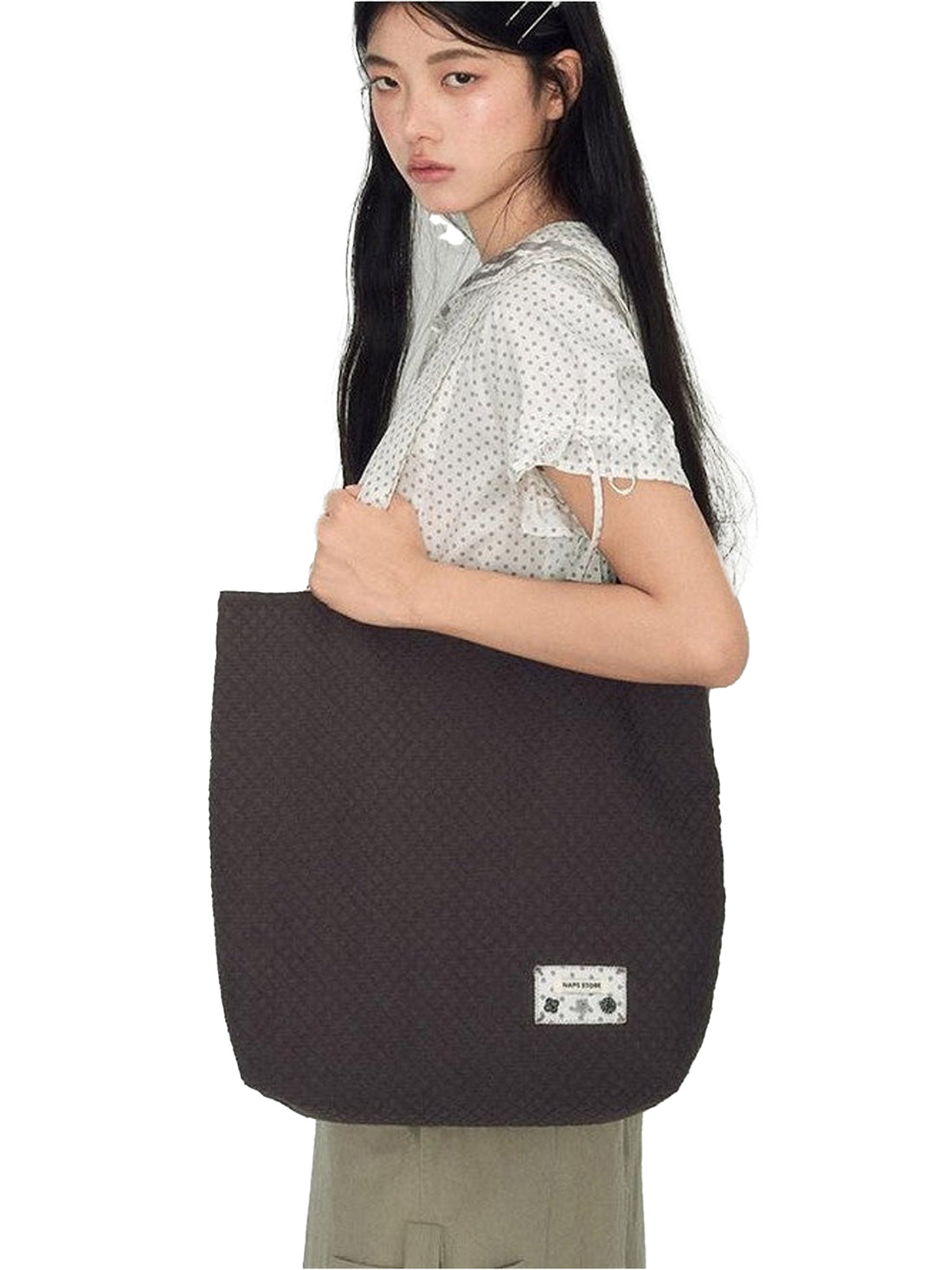 NAPSNAPS Reversible Vintage Boxy Polka Dot Embroidered Women&