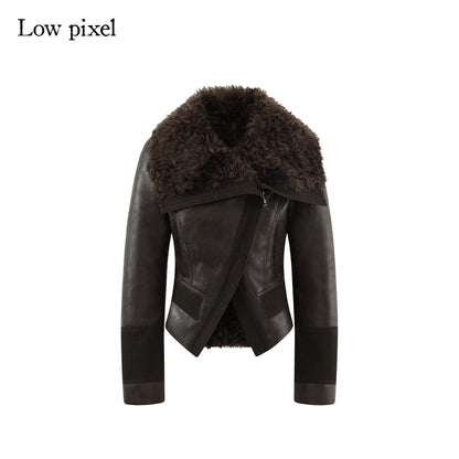Low_pixel_Warm_Faux_Shearling_Waisted_Gothic_Short_Zip_Women_Coffee_Cropped_Jackets_MISSTT