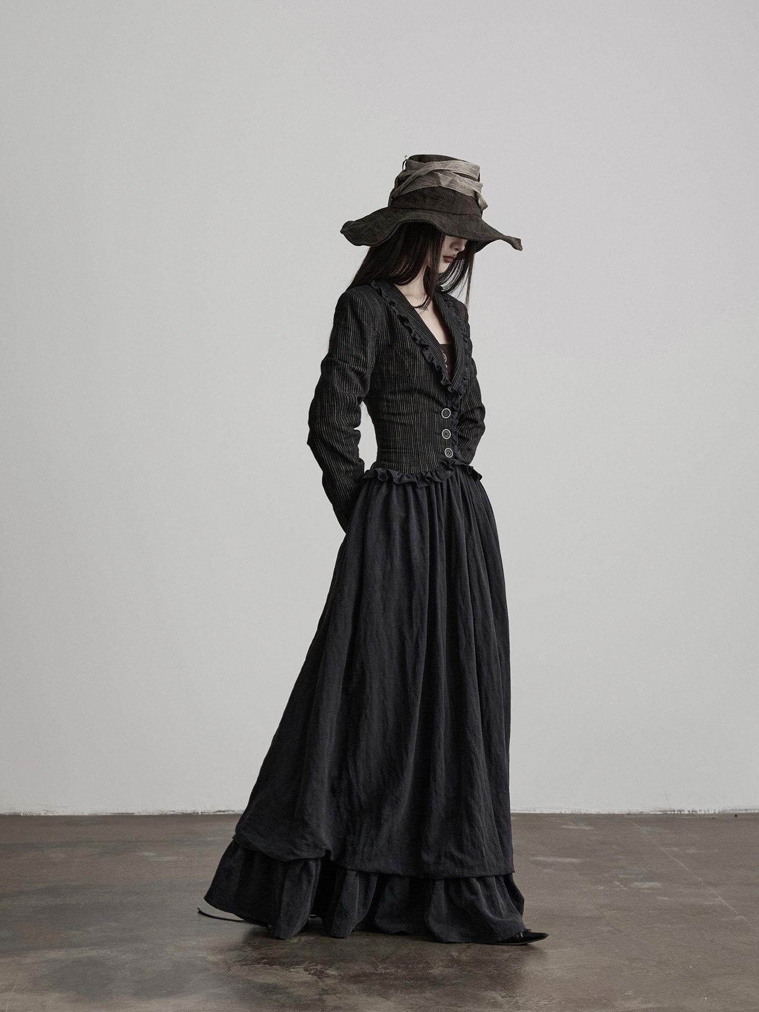 INDULGE Soft Lenzing Lyocell Waist Defining Spliced V-neck A Line Casual Maxi Dresses